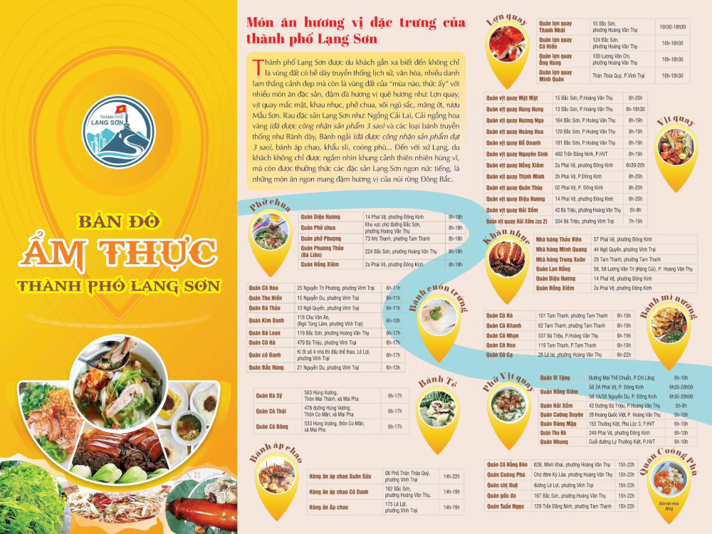 Bản đồ ẩm thực thành phố Lạng Sơn 